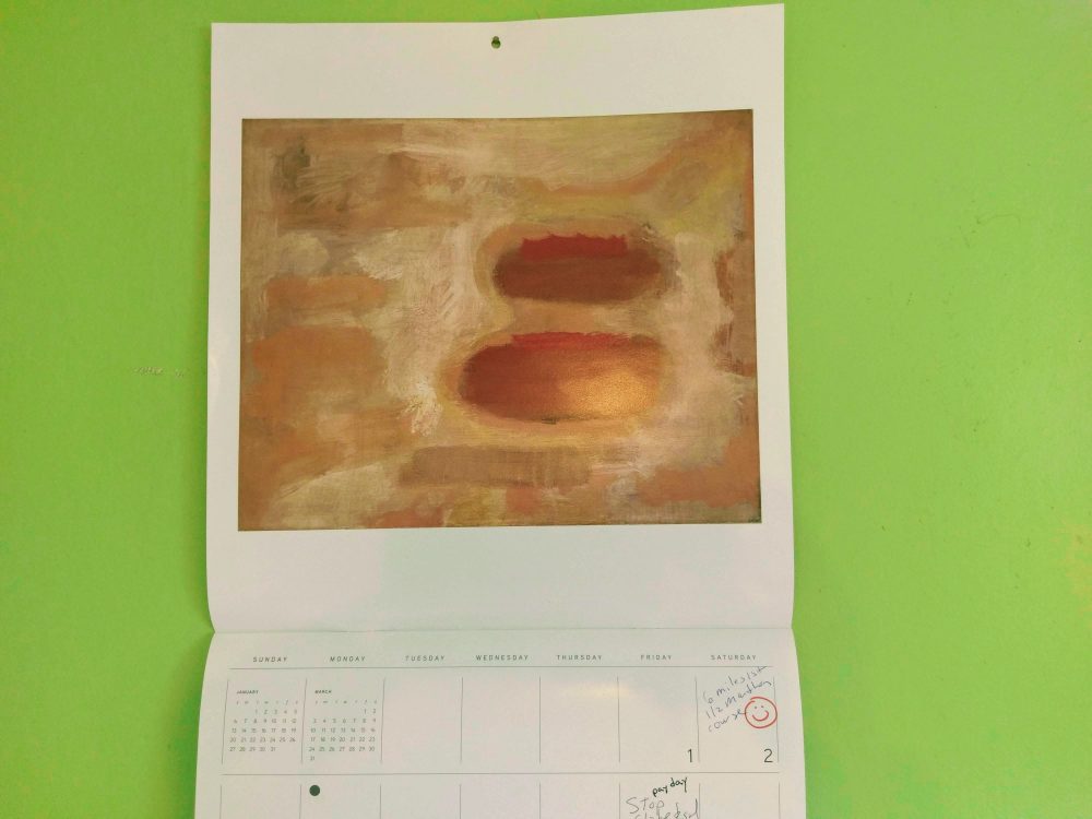Seeking the Still Spaces or Why I Chose a Rothko Calendar for 2019